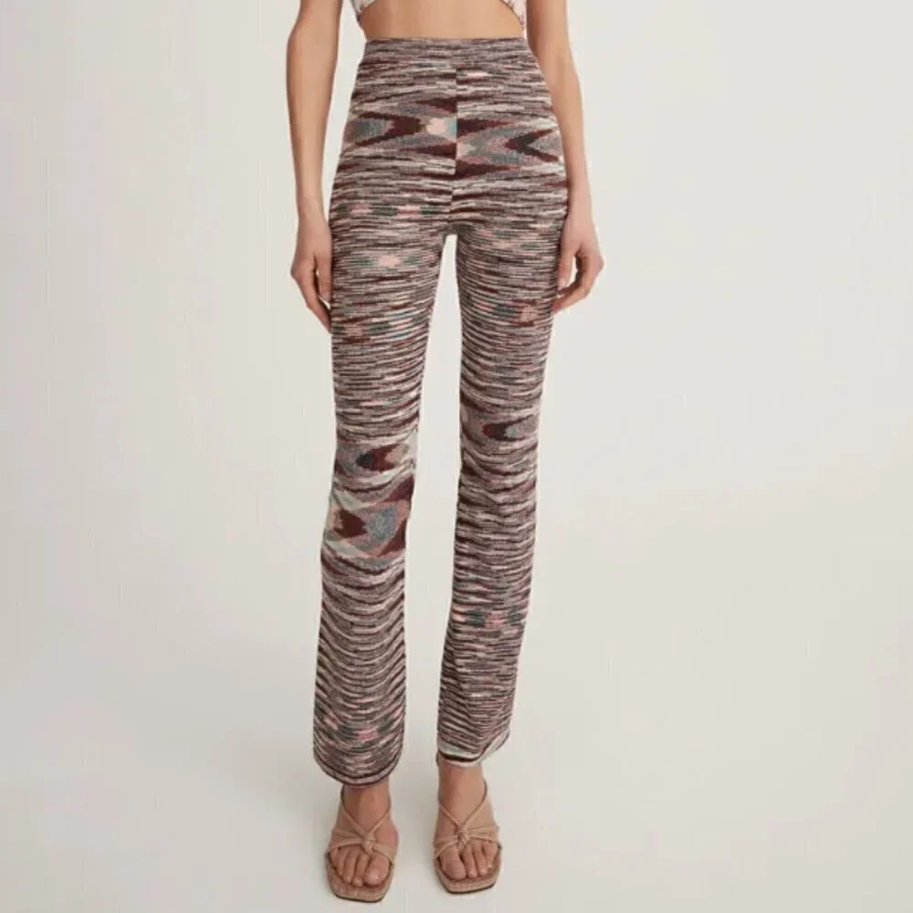 Hansen & Gretel | Kempsey Pant Nightfall Knit Flare Pants High Rise Size S